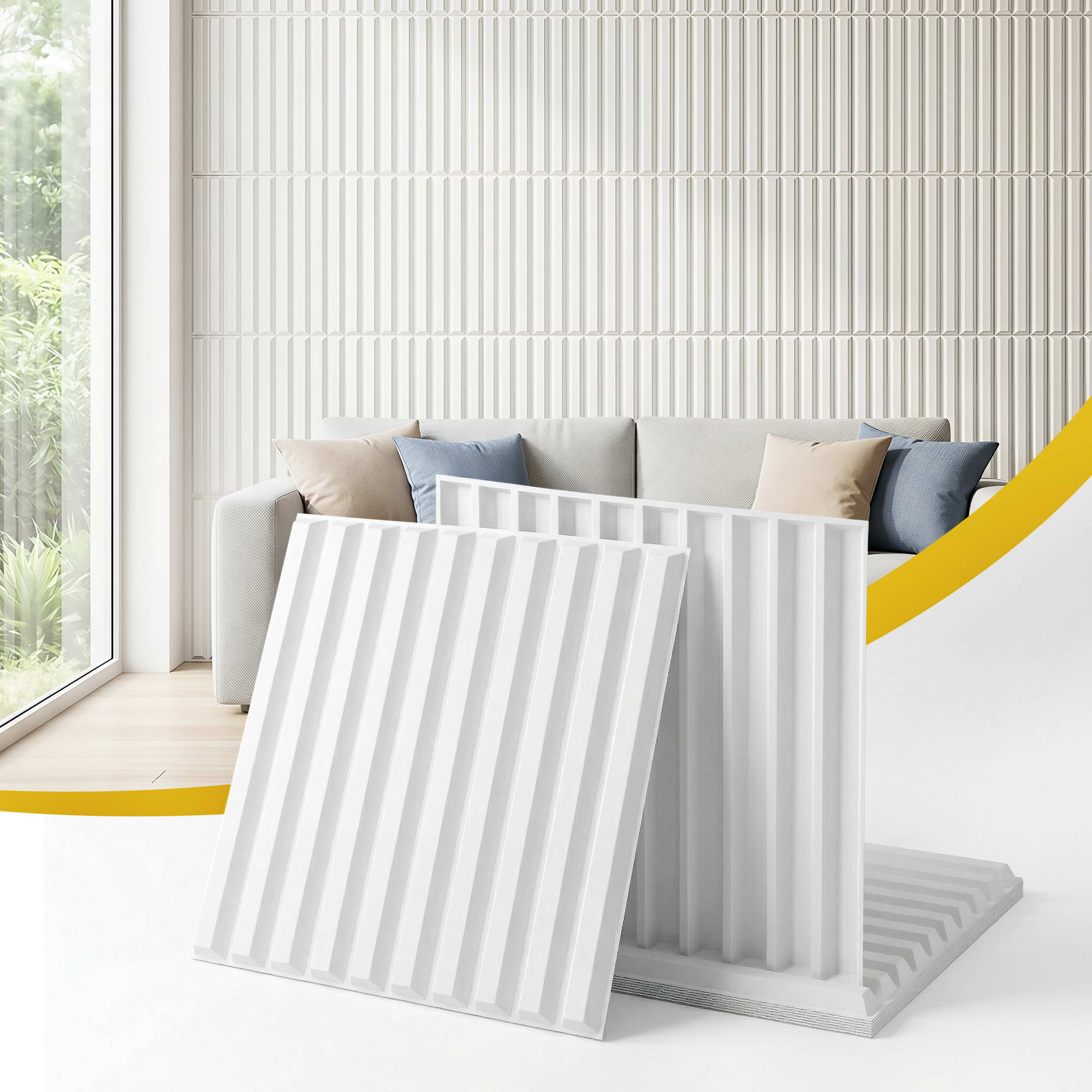 3D Wall Panels PVC Decorative 50x50cm Set 15 | Simpledeals