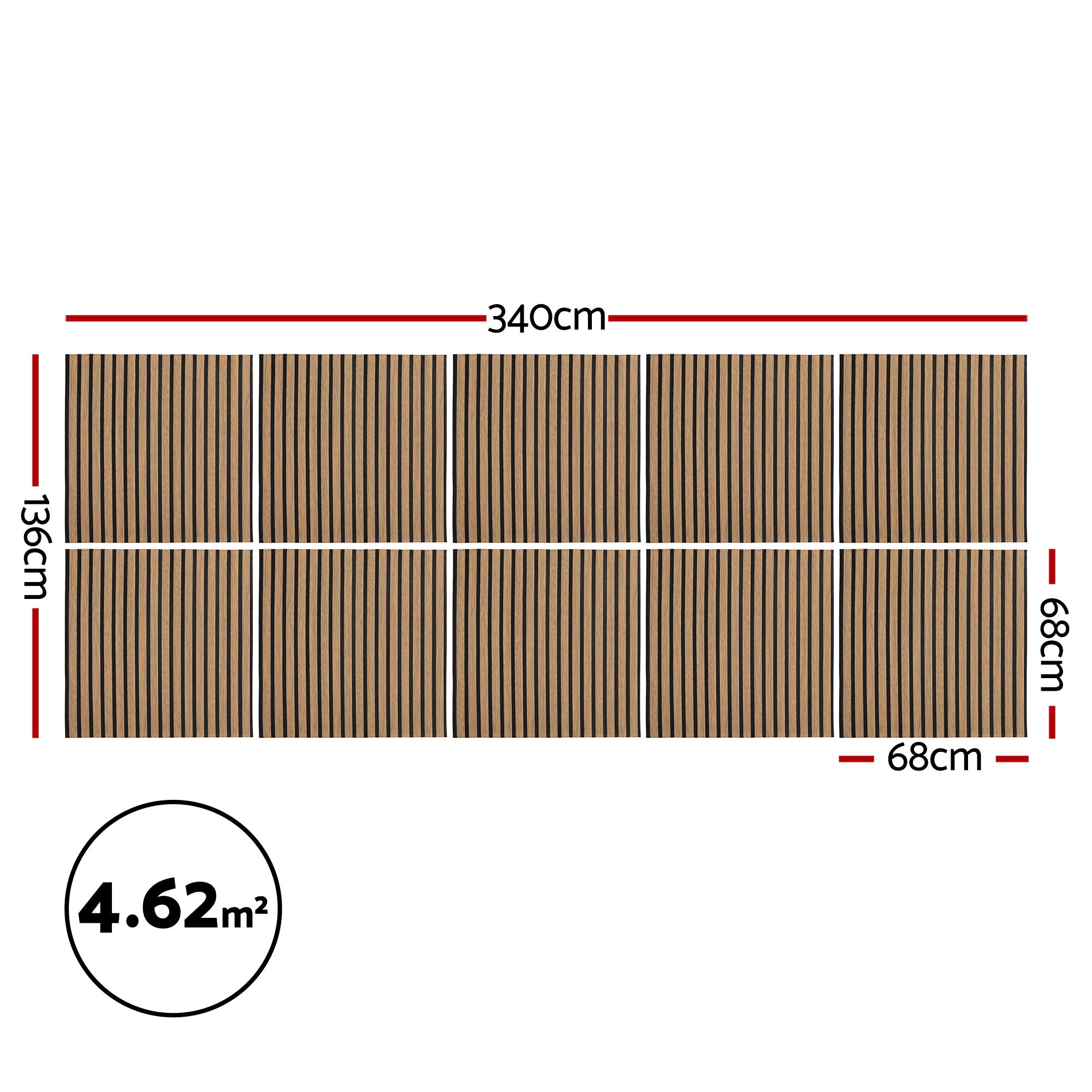 Artiss Peel Stick Wall Panels 68x68cm 10PCS | Simpledeals