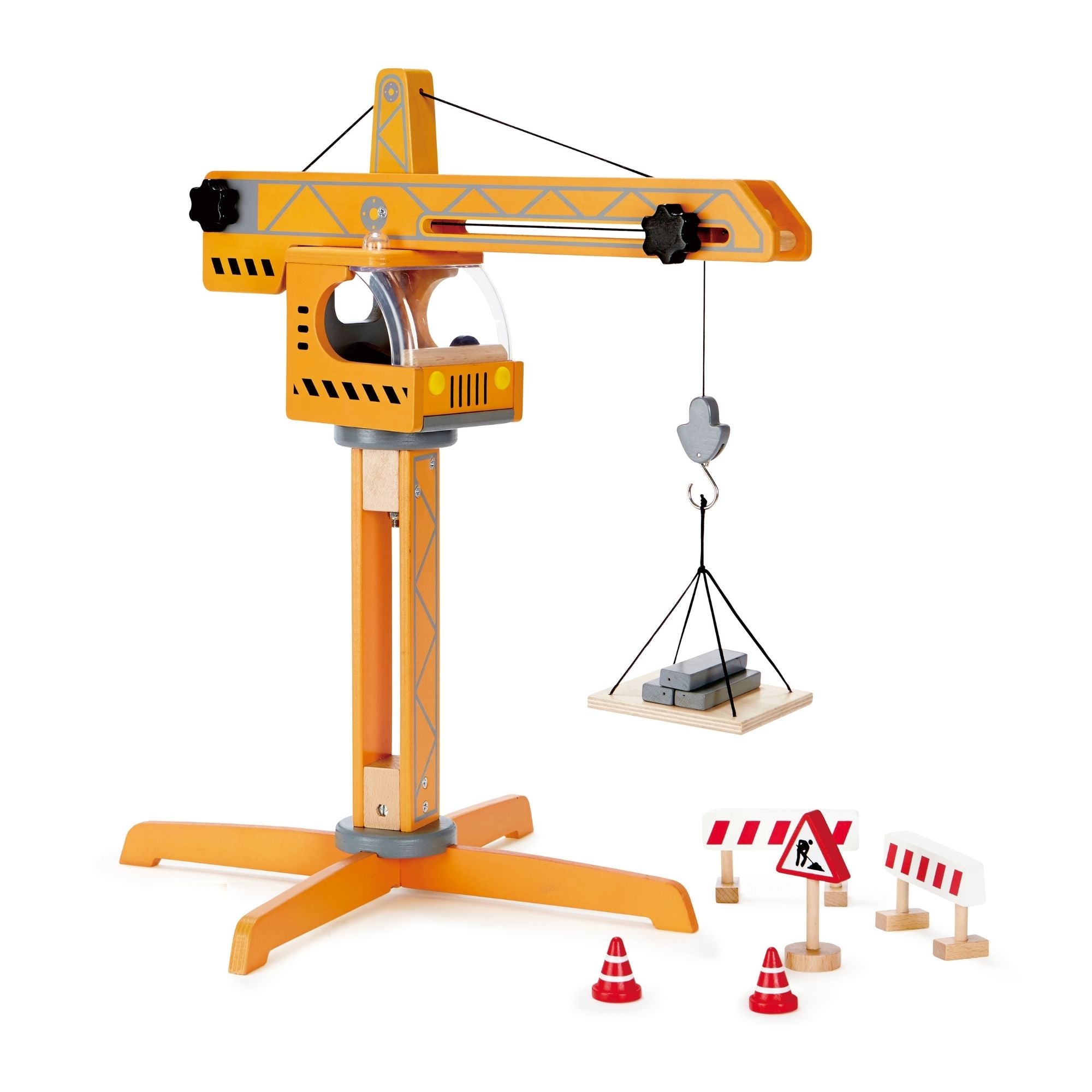 Hape Crane Lift Set 10pc Wooden Toy | Simpledeals