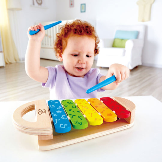 Hape Rainbow Xylophone Kids Music Toy - Baby & Kids