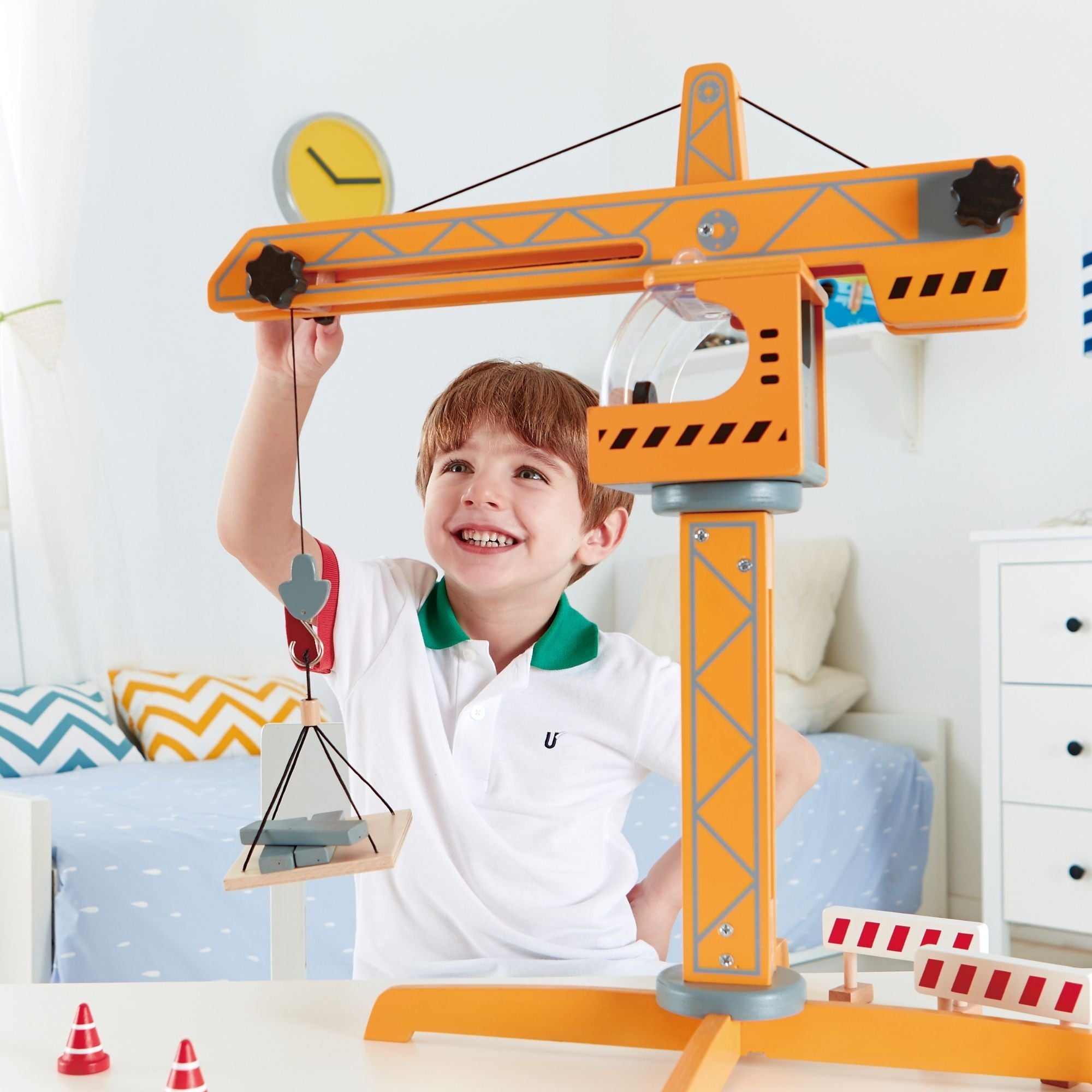 Hape Crane Lift Set 10pc Wooden Toy | Simpledeals