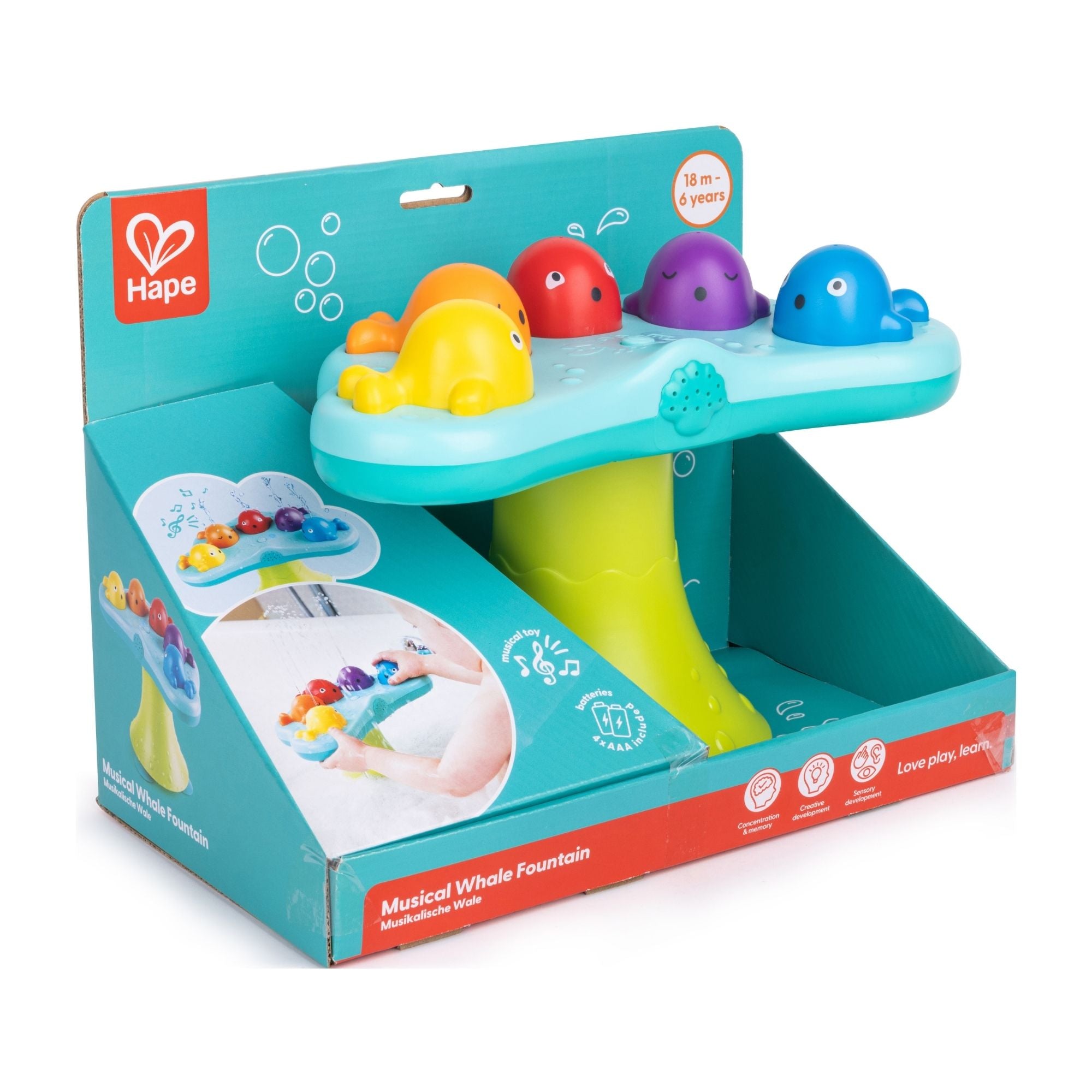 Hape Musical Whale Fountain Bath Toy | Simpledeals