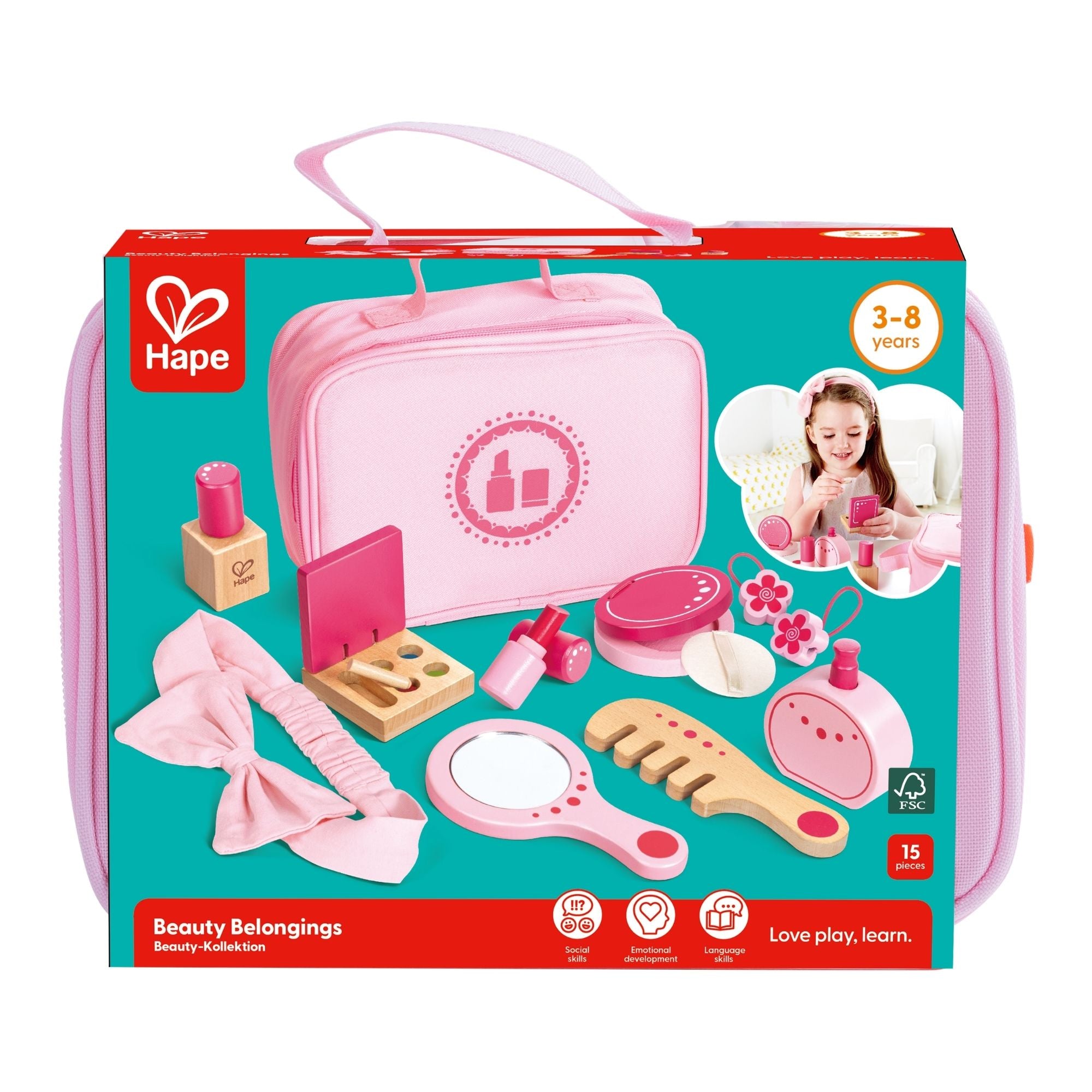 Hape 15pc Kids Beauty Pretend Play Set | Simpledeals