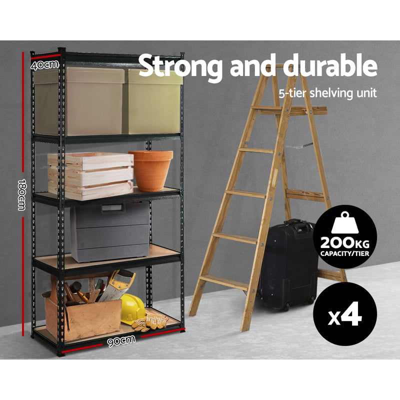 4X1.8M Garage Shelving Warehouse Rack Storage Shelves Pallet