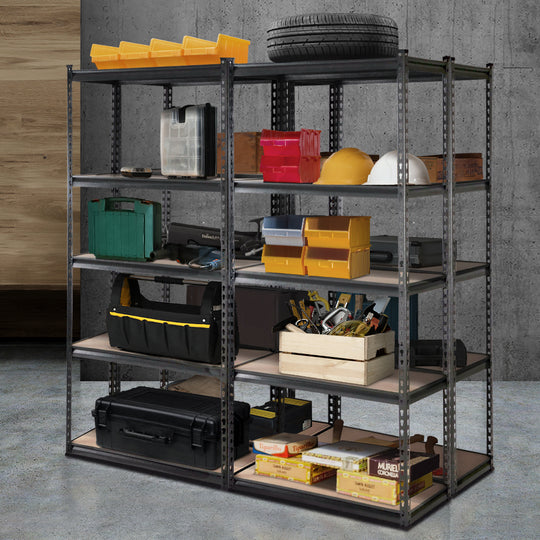 Shelving Warehouse Rack Pallet - Industrial Steel 5-Tier Garage Storage Shelves 200kg Per Shelf 1.8m