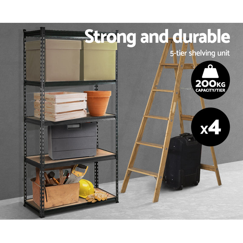 Heavy-Duty 5-Tier Steel Shelving Unit for Storage