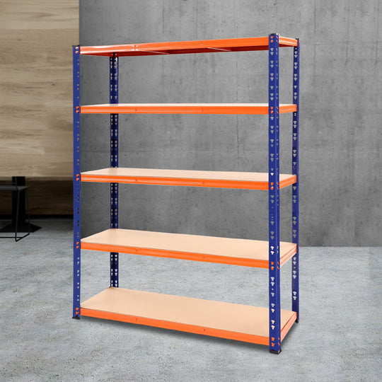 Giantz Shelf Steel Orange - 1.8M Garage Shelving Warehouse Rack Pallet Racking Storage Shelve Blue