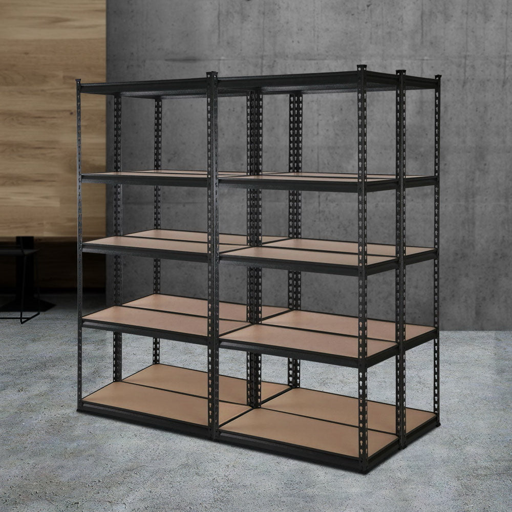 4X1.5M Garage Shelving Warehouse Rack Pallet Racking Storage Shelve Black