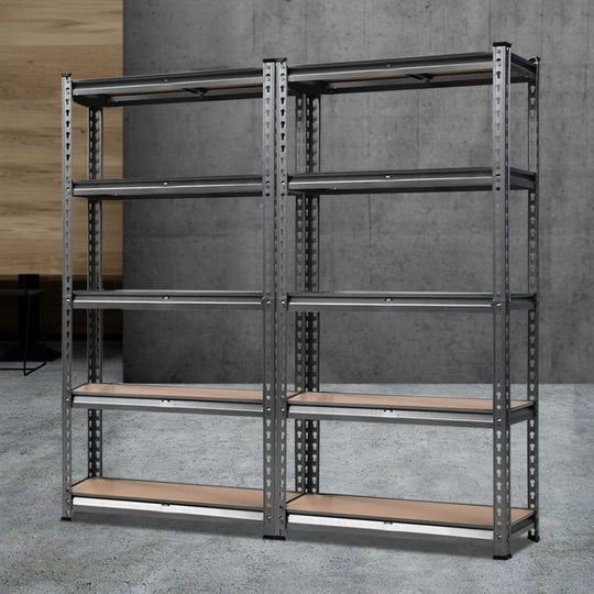 2X1.5M Garage Shelving Warehouse Rack Storage Racking Storage Steel | Steel finish
