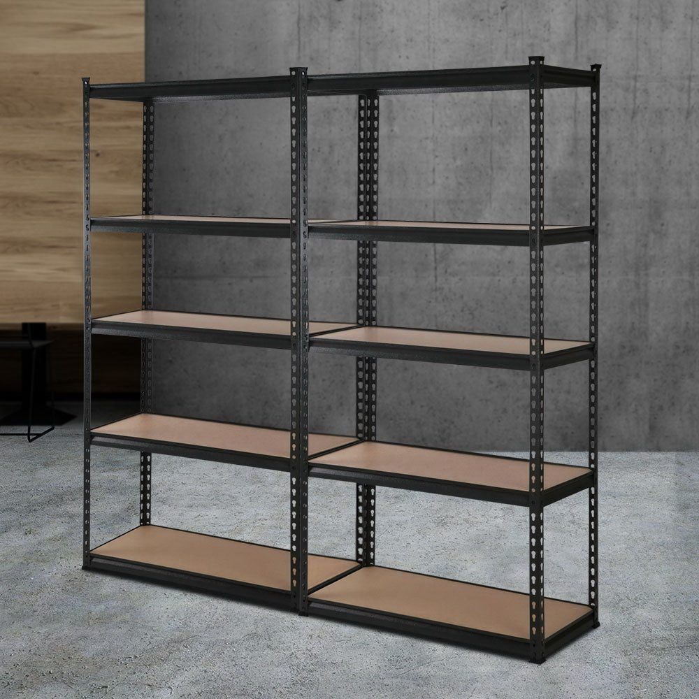 2X1.8M Garage Shelving Warehouse Rack Pallet Racking Storage Shelve Black