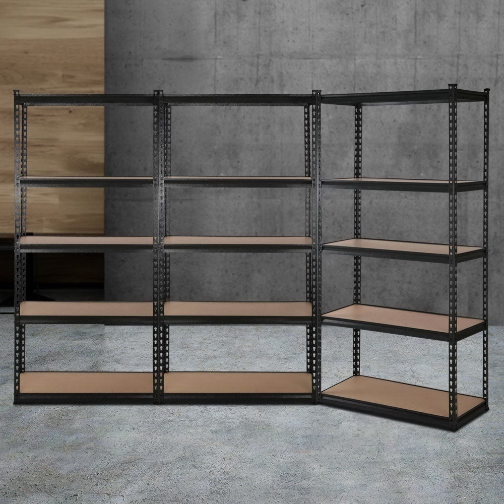 3X1.8M Garage Shelving Warehouse Rack Pallet Racking Storage Shelve Black