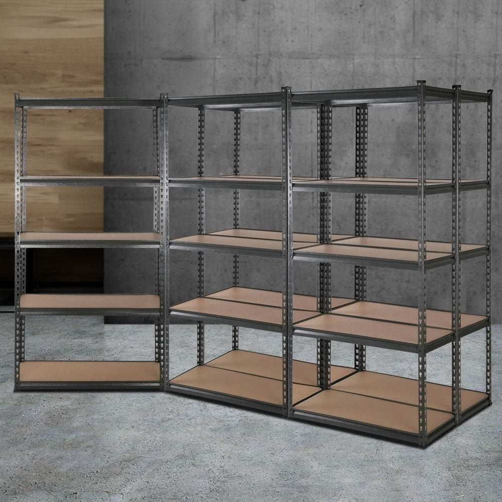5X1.8M Garage Shelving Warehouse Rack Pallet Racking Storage Charcoal