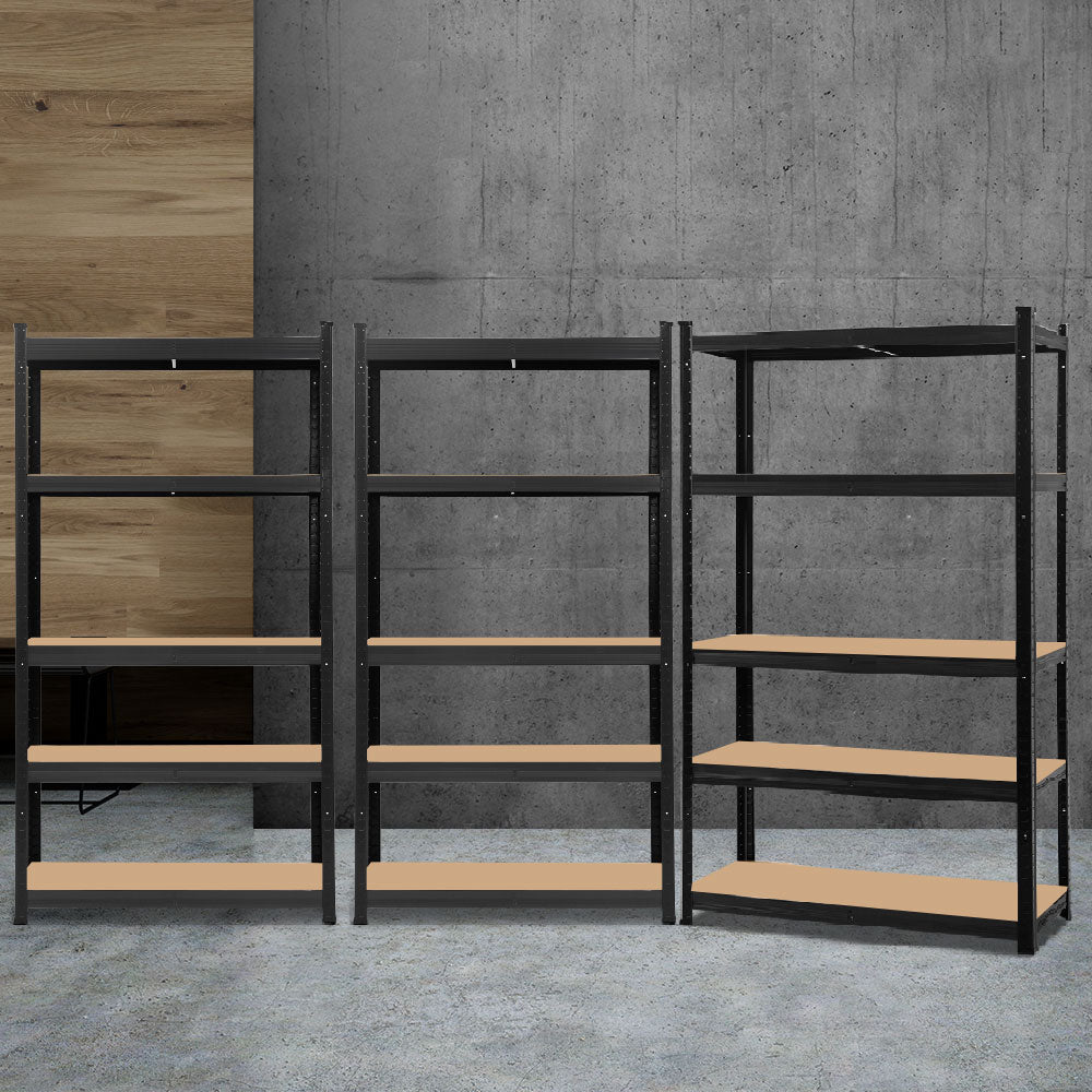 3X1.8M Garage Shelving Warehouse Rack Pallet Racking Storage Shelf Black