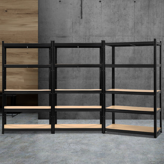 Giantz Metal Shelves Gvn - 3X1.8M Garage Shelving Warehouse Rack Pallet Racking Storage Shelf Black