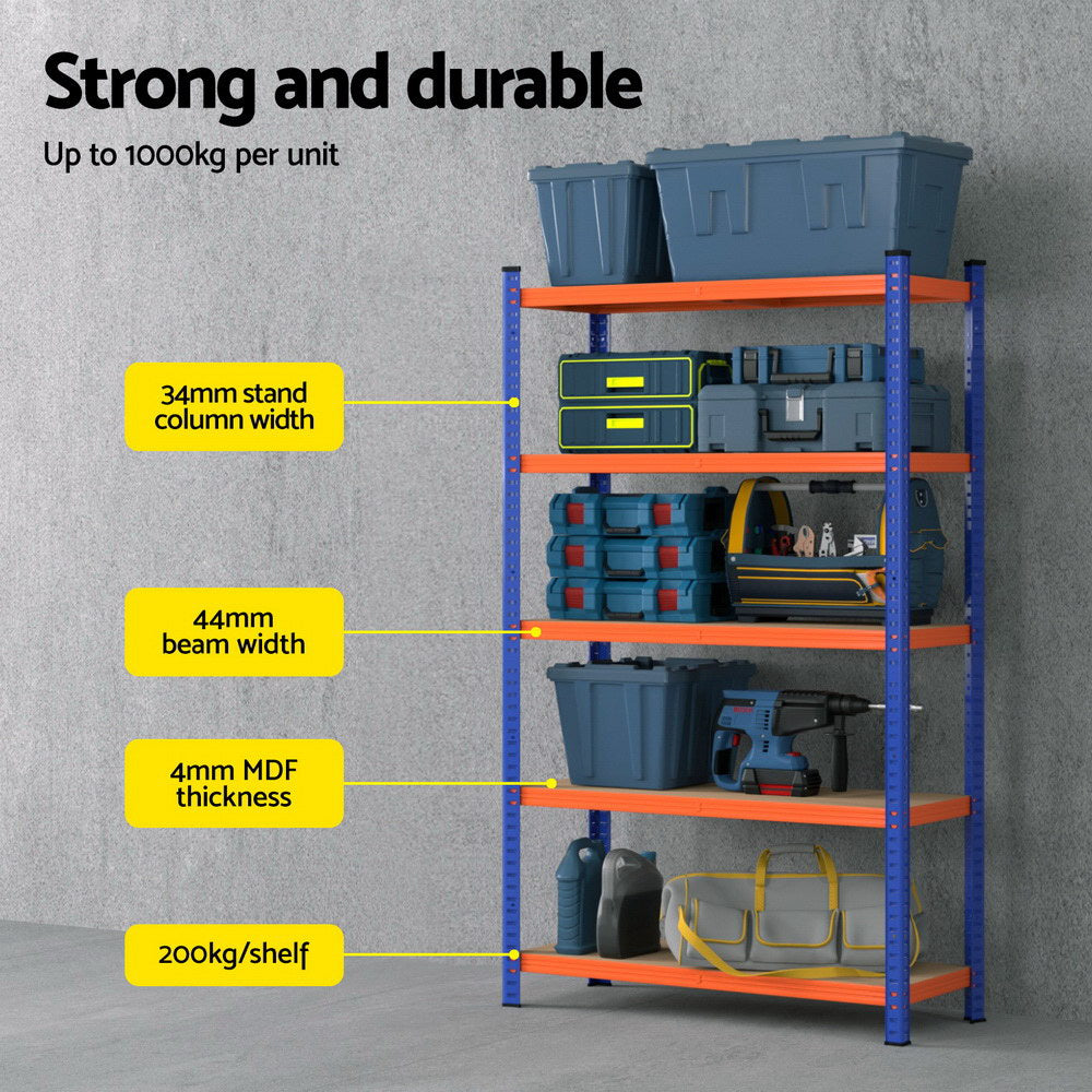 5 x 1.8M Garage Shelving Warehouse Rack, Wall Storage Racks - photo 22