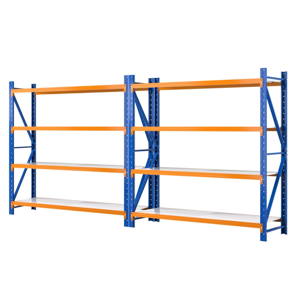 Giantz 4m x 2m Garage Shelving Warehouse Rack Heavy Duty Storage with Wall Storage Racks