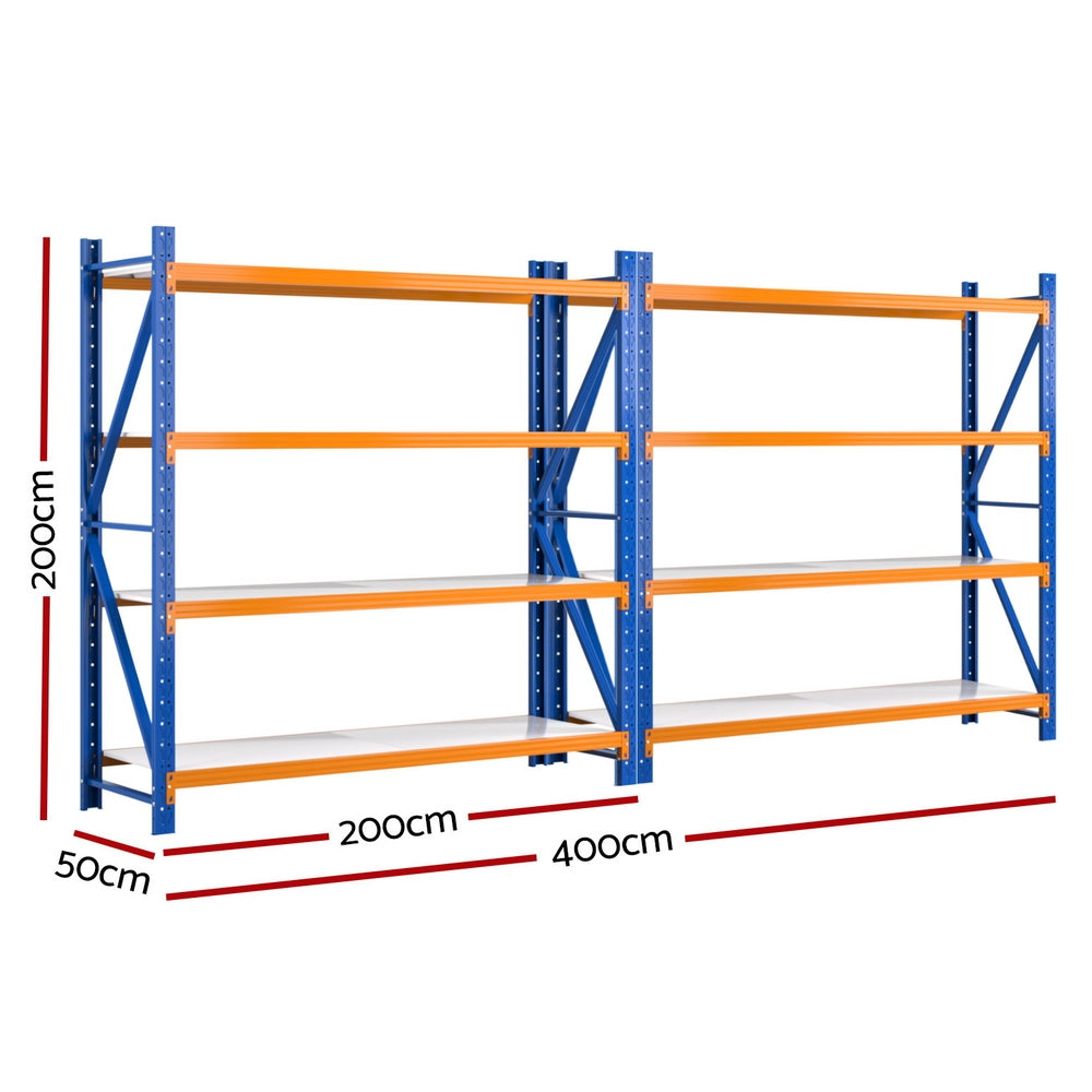 Giantz 4m x 2m Garage Shelving Warehouse Rack Heavy Duty Storage | Wall Storage Racks - photo 6