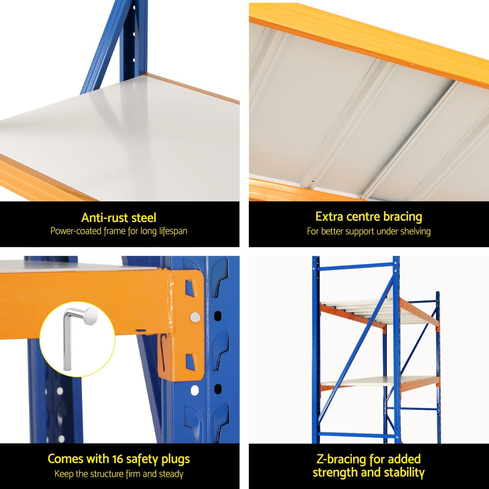 Giantz 4m x 2m Garage Shelving Warehouse Rack Heavy Duty Storage | Wall Storage Racks