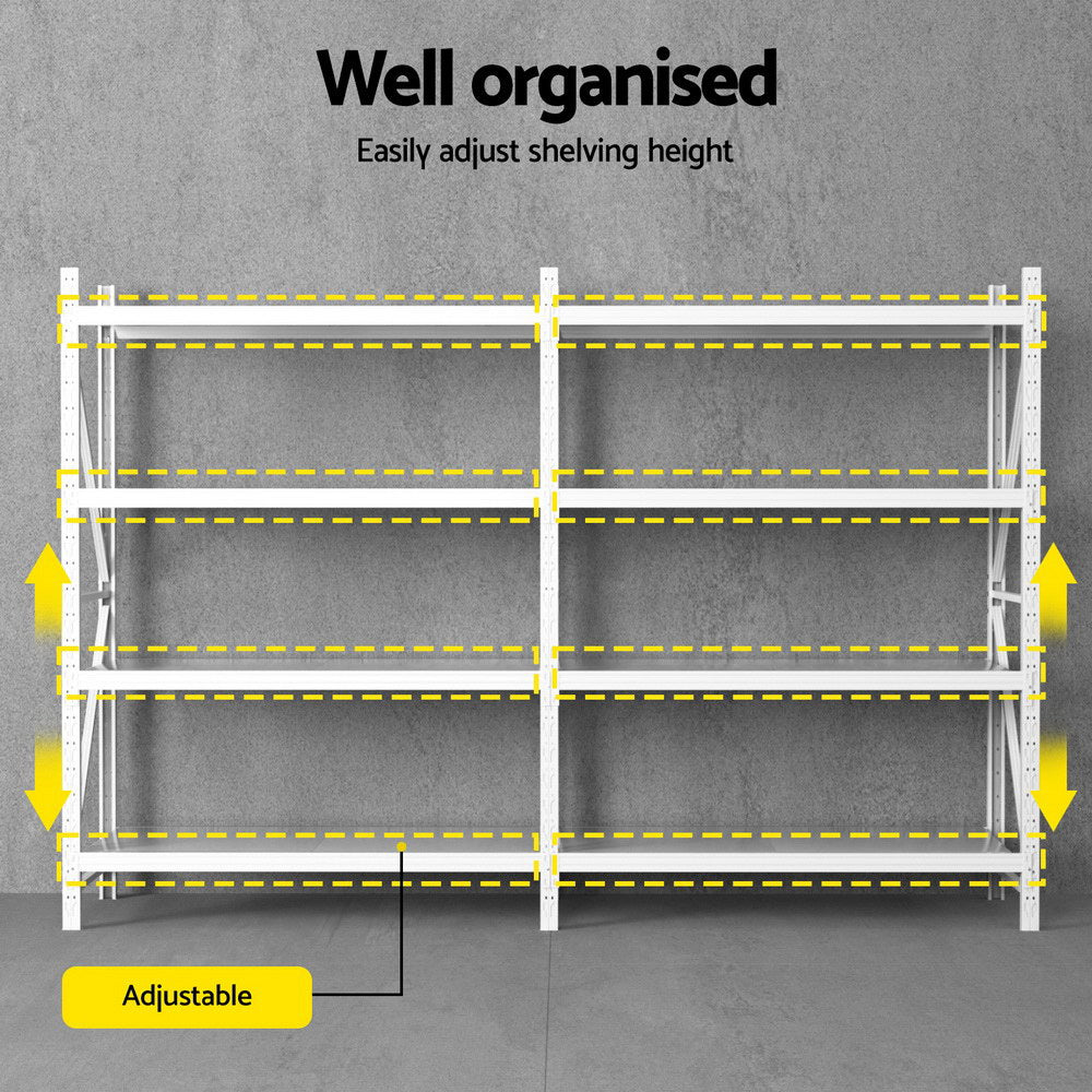 Wall Storage Racks - 3Mx2M Garage Shelving Warehouse Rack