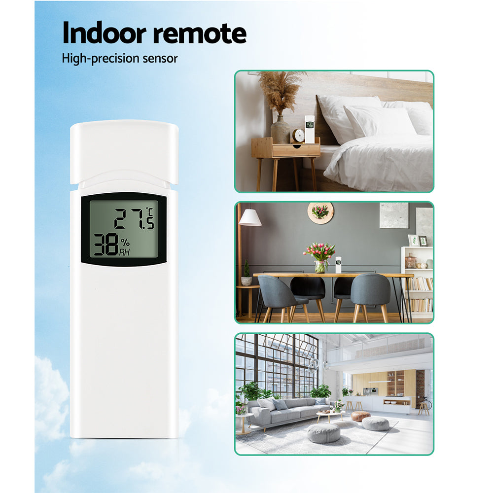 Weather Station Ultrasonic Anemometer Outdoor Wifi Rain Gauge Solar