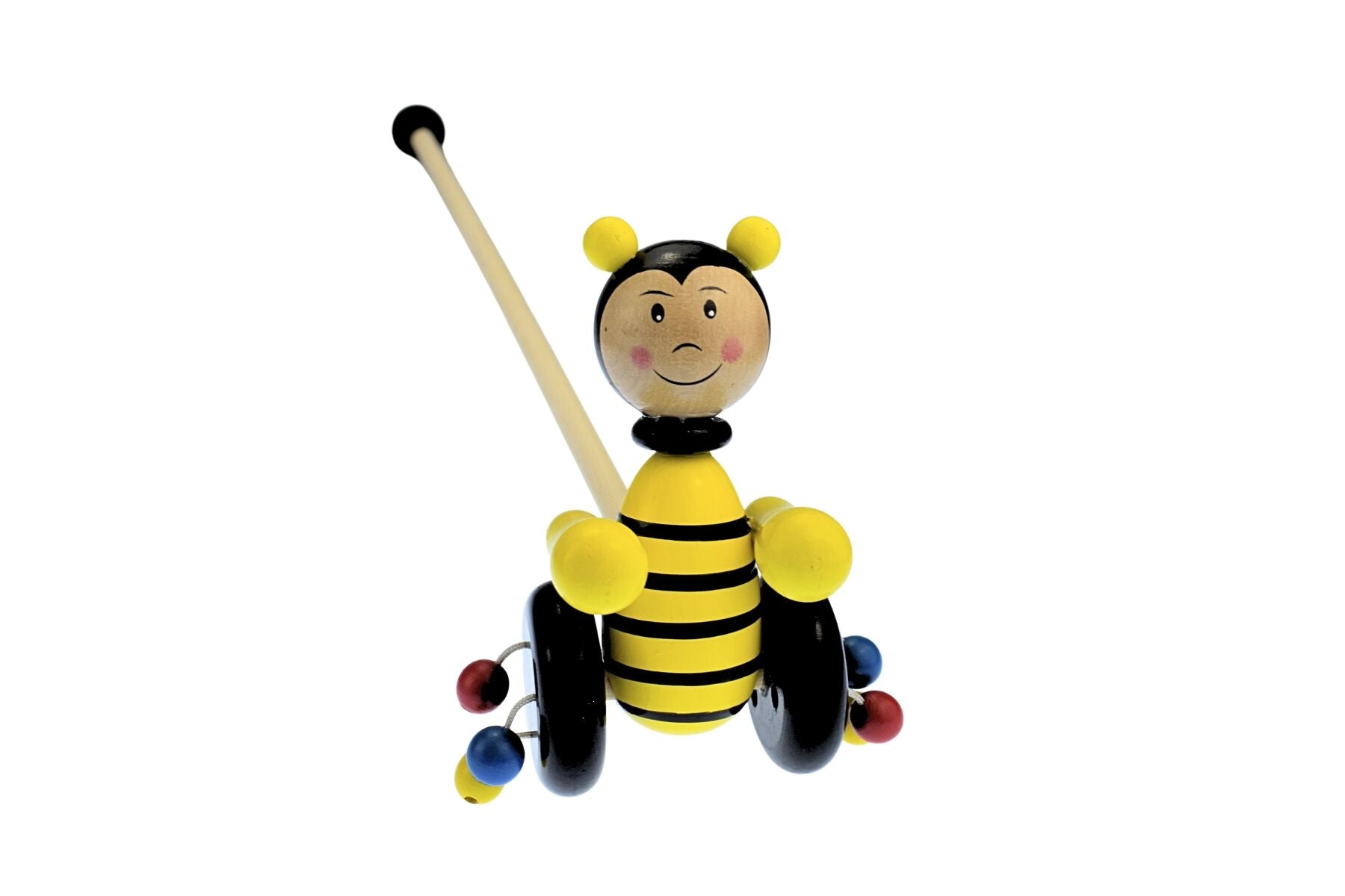 Wooden Push Along Toy Bee 12x6x16cm