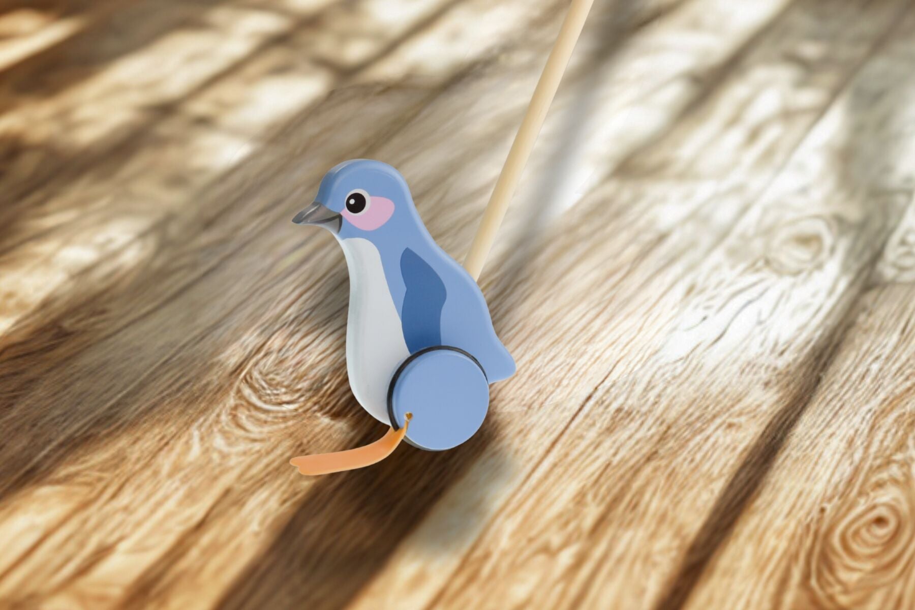 Timber Penguin Push Toy