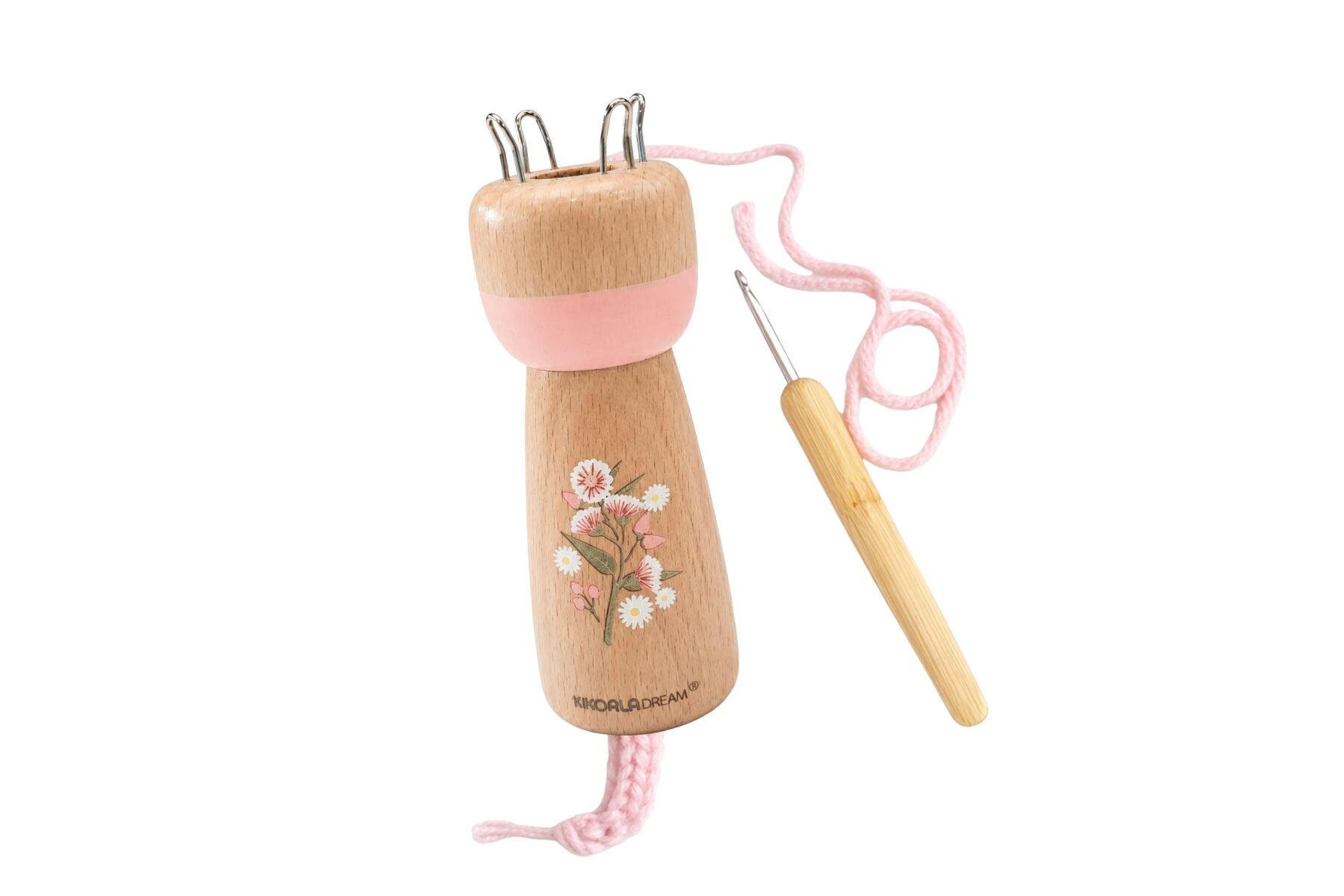 Knitting Doll Natural Fabric 4.5x4.5x13cm