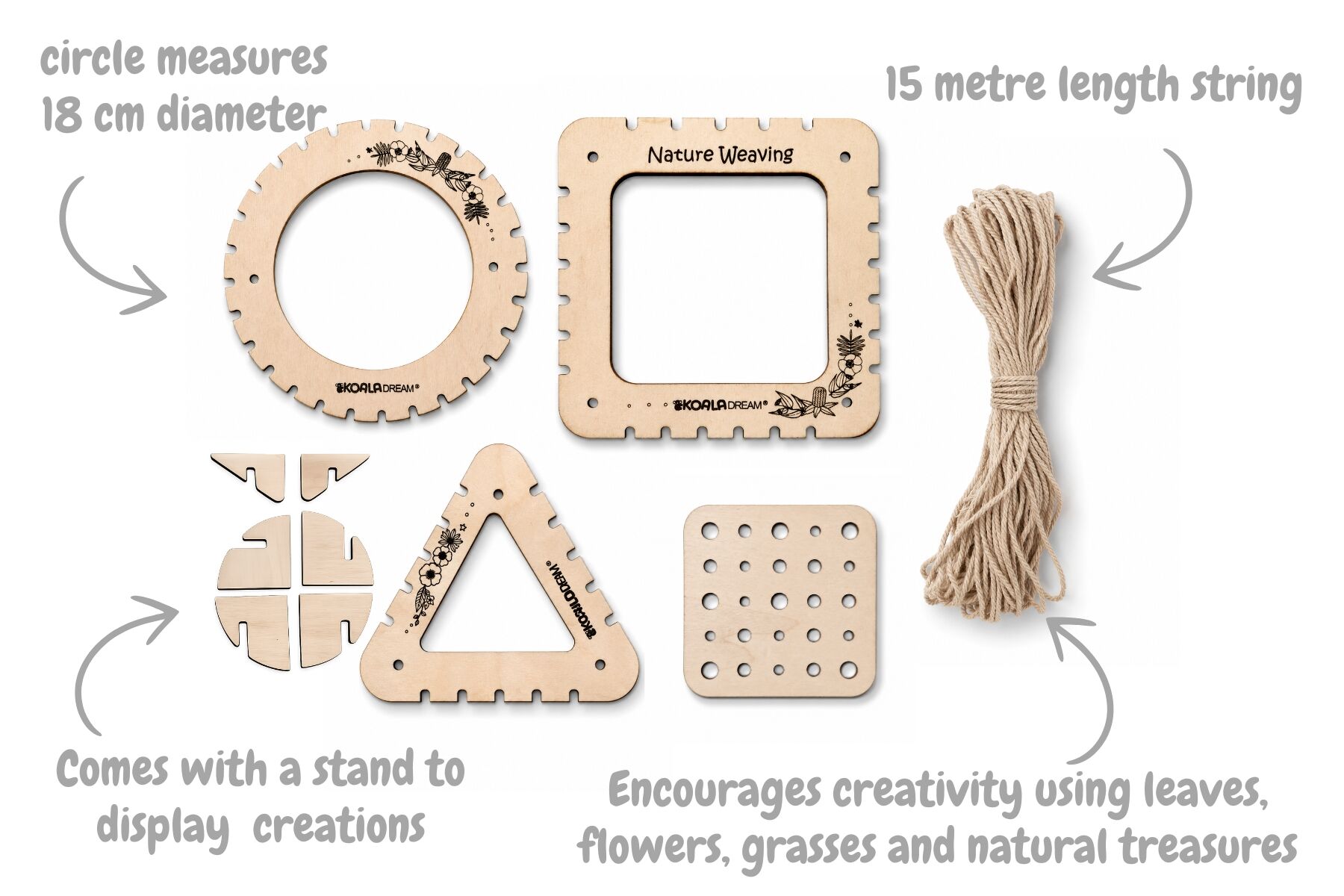 Nature Weaving Kit Creative Play 21x17.8x5cm