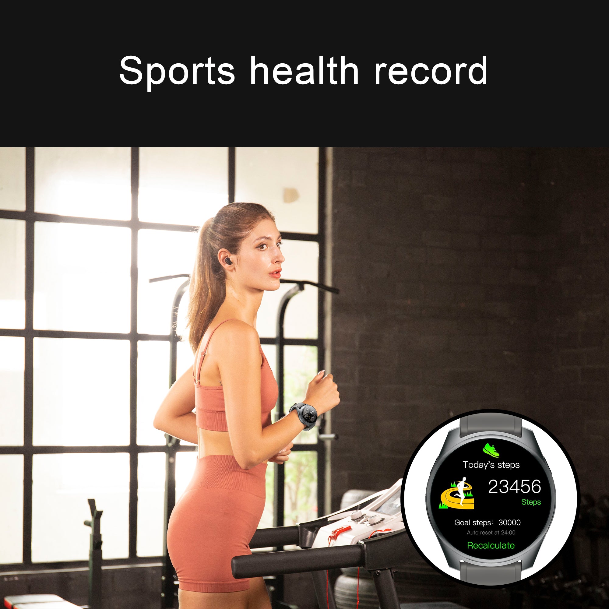 Smart Watch Earbuds Combo 4G Music Fitness Tracker W28 Pro