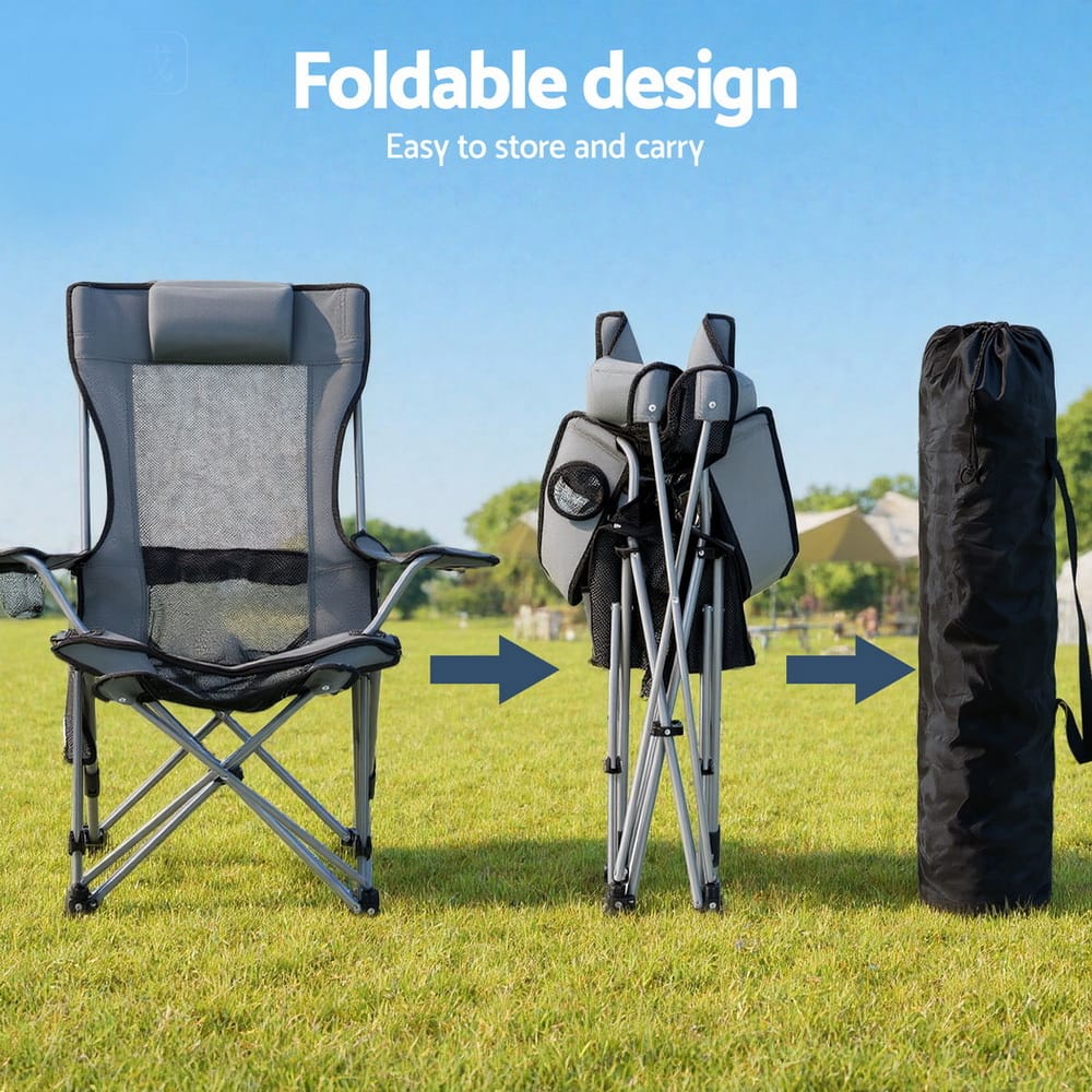 Portable Reclining Outdoor Chair Grey king