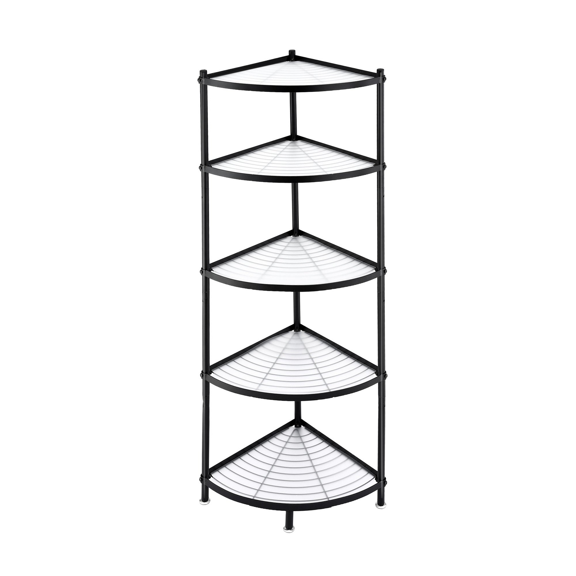 5-Tier Kitchen Corner Shelf Rack Metal Storage Stand Organizer
