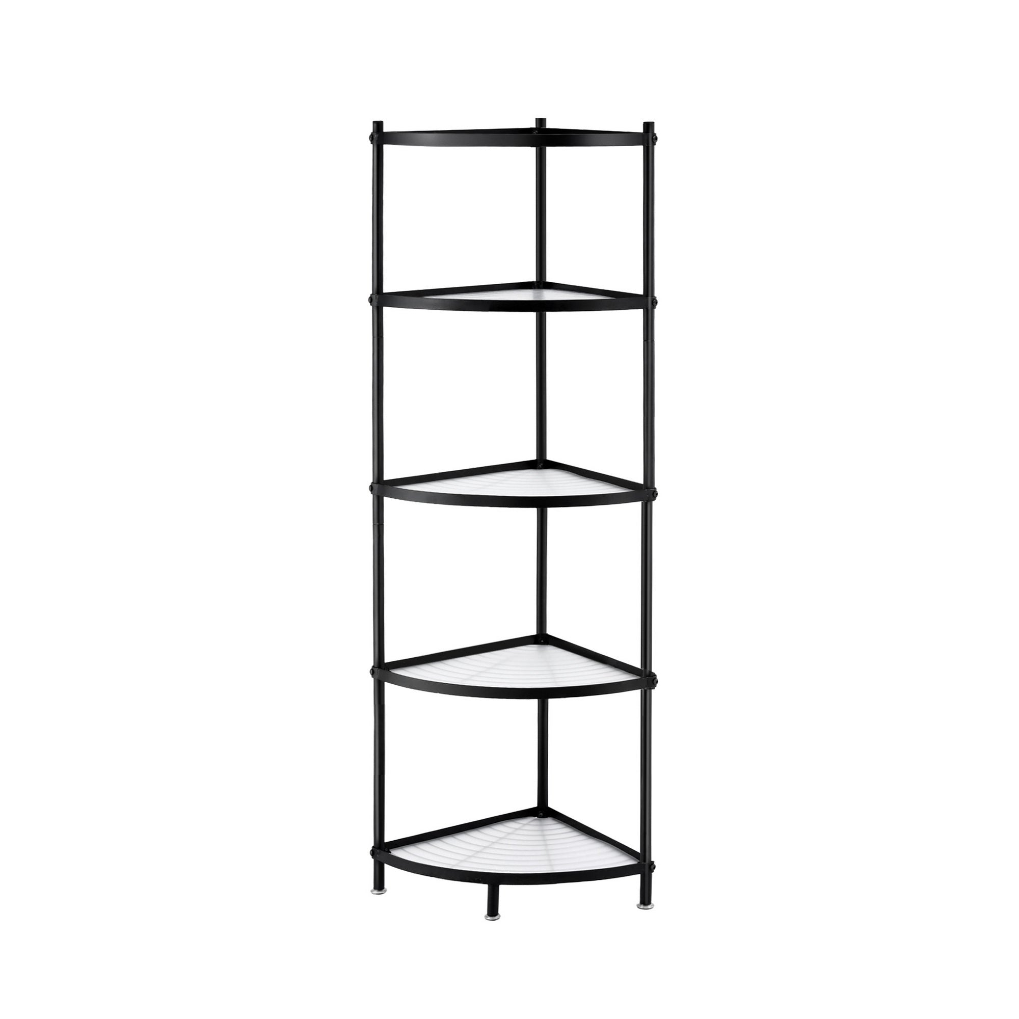 5-Tier Kitchen Corner Shelf Rack Metal Storage Stand Organizer