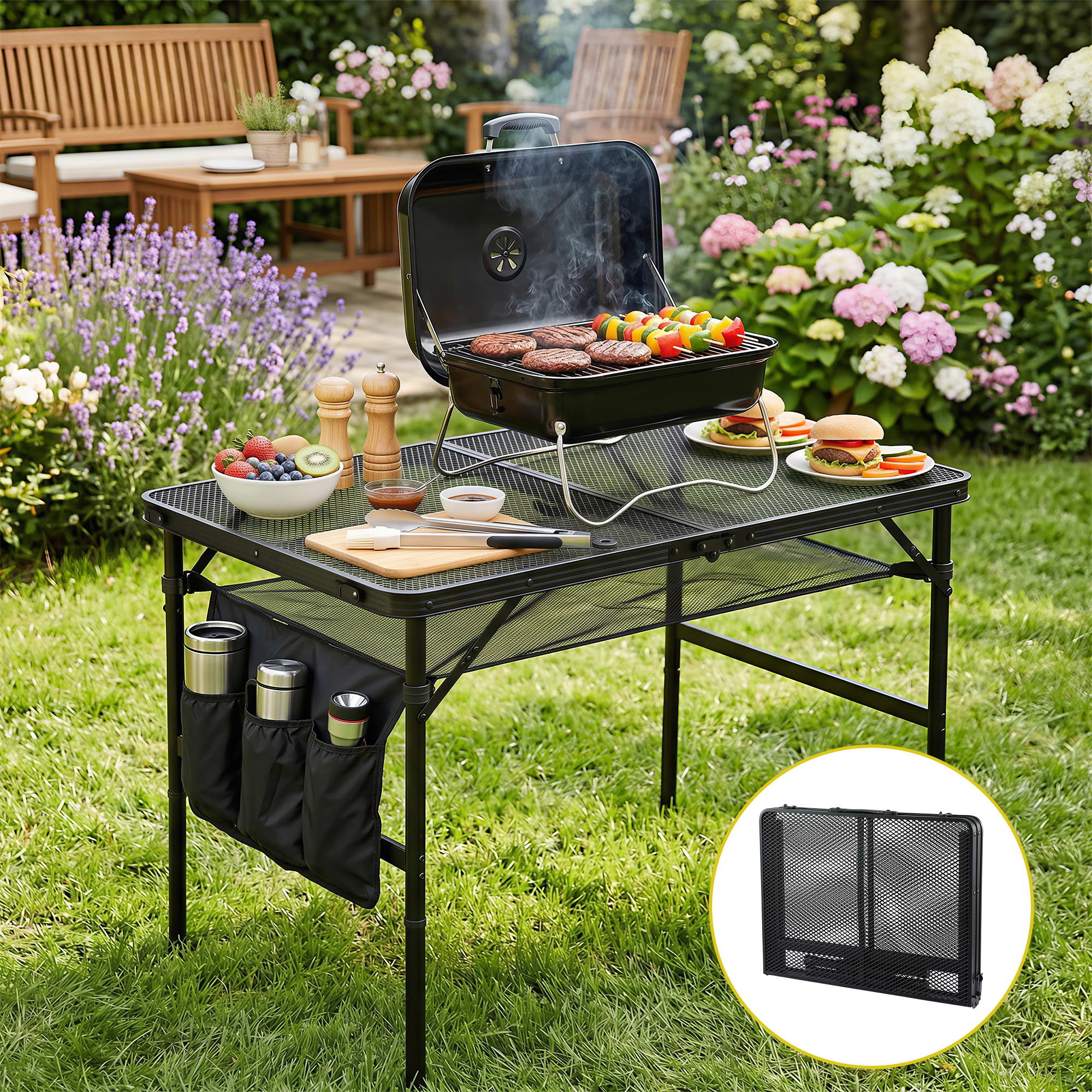 Portable Folding Camp BBQ Table Outdoor 30kg | Simpledeals