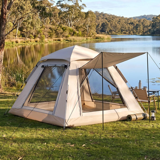 Camping Tent Khaki Shelter 210x210x145cm
