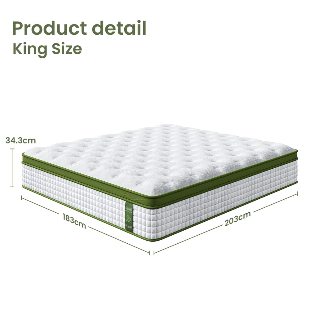 King Latex Hybrid Mattress Medium Firm