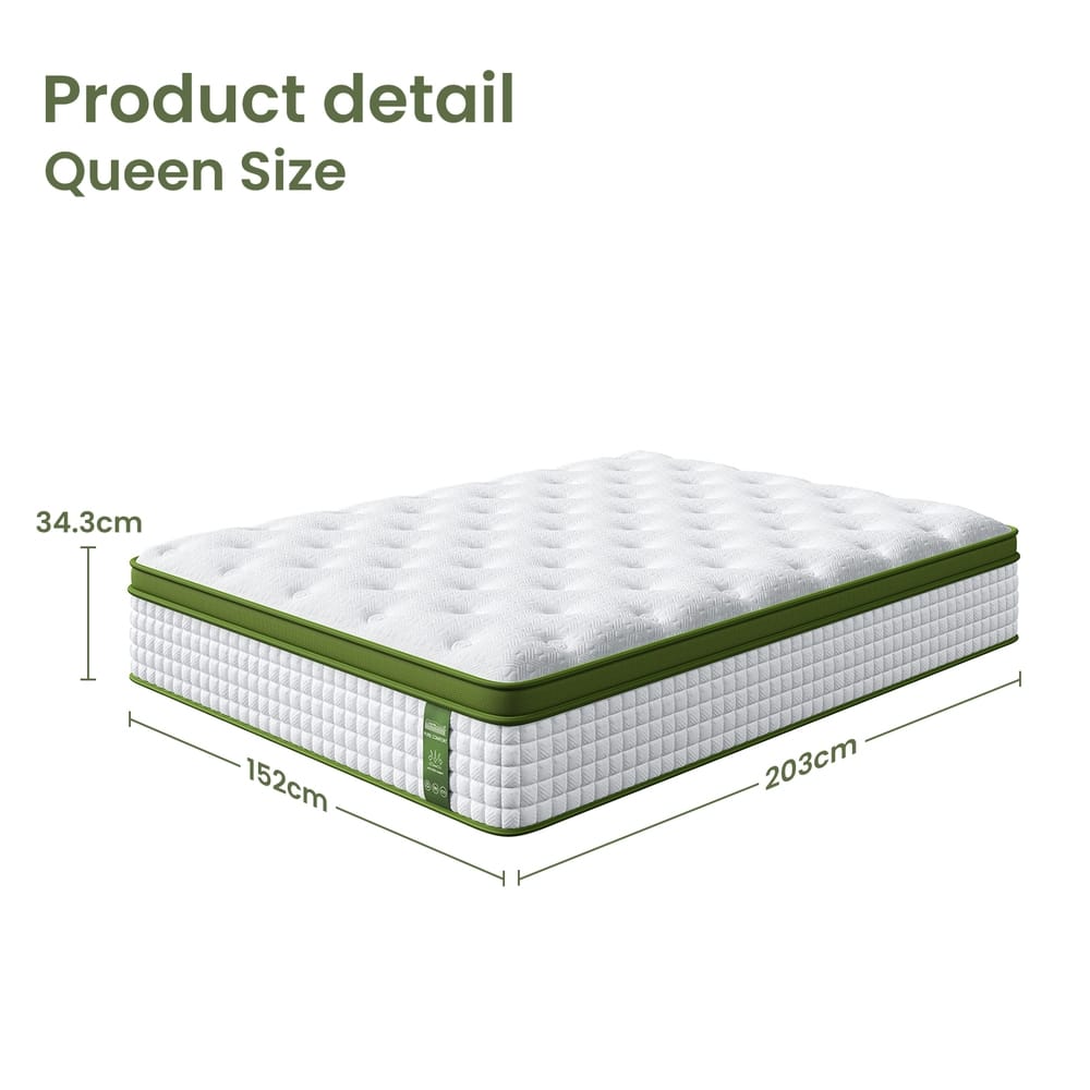 Queen Latex Hybrid Mattress Medium Firm