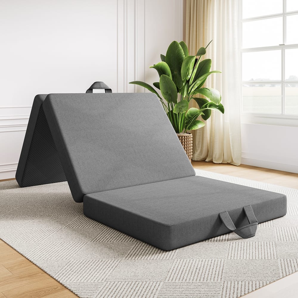 Folding Foam Mattress Compact Grey 180x70cm