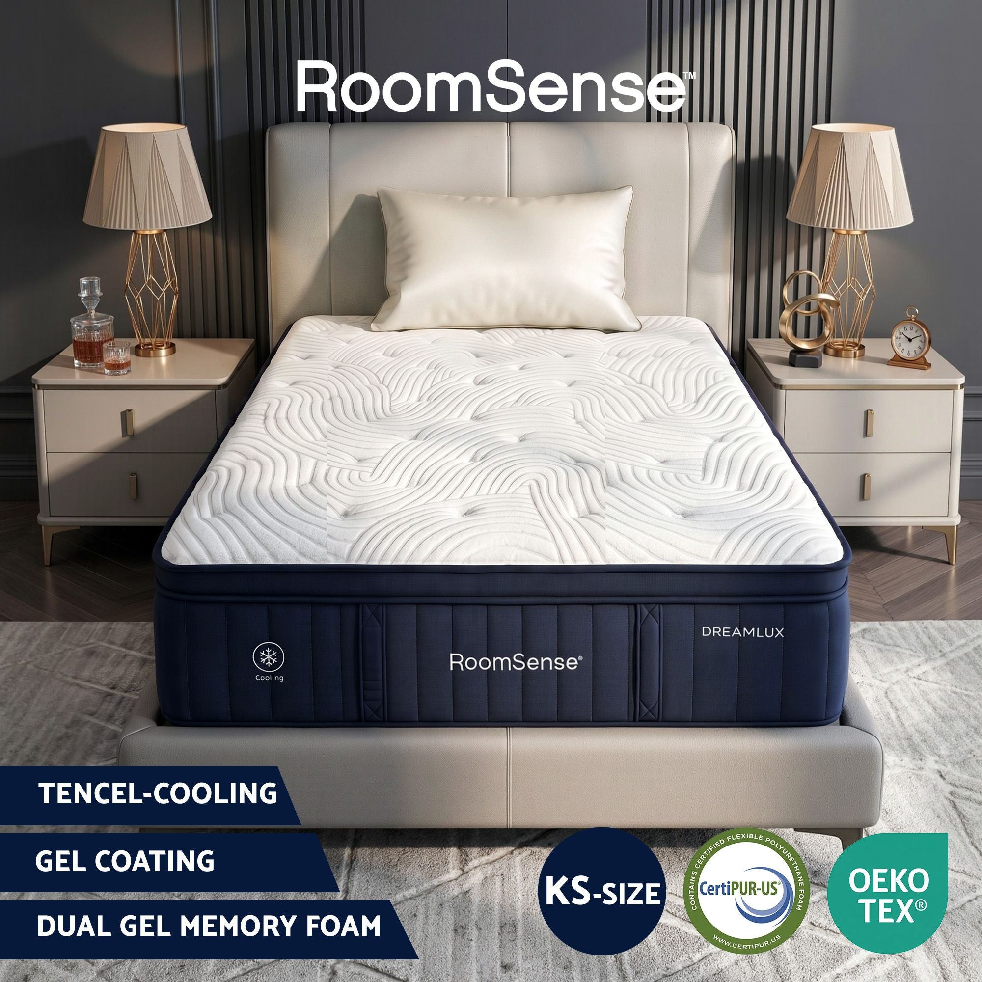 King Single Mattress 34cm Hybrid Pocket Spring | Simpledeals