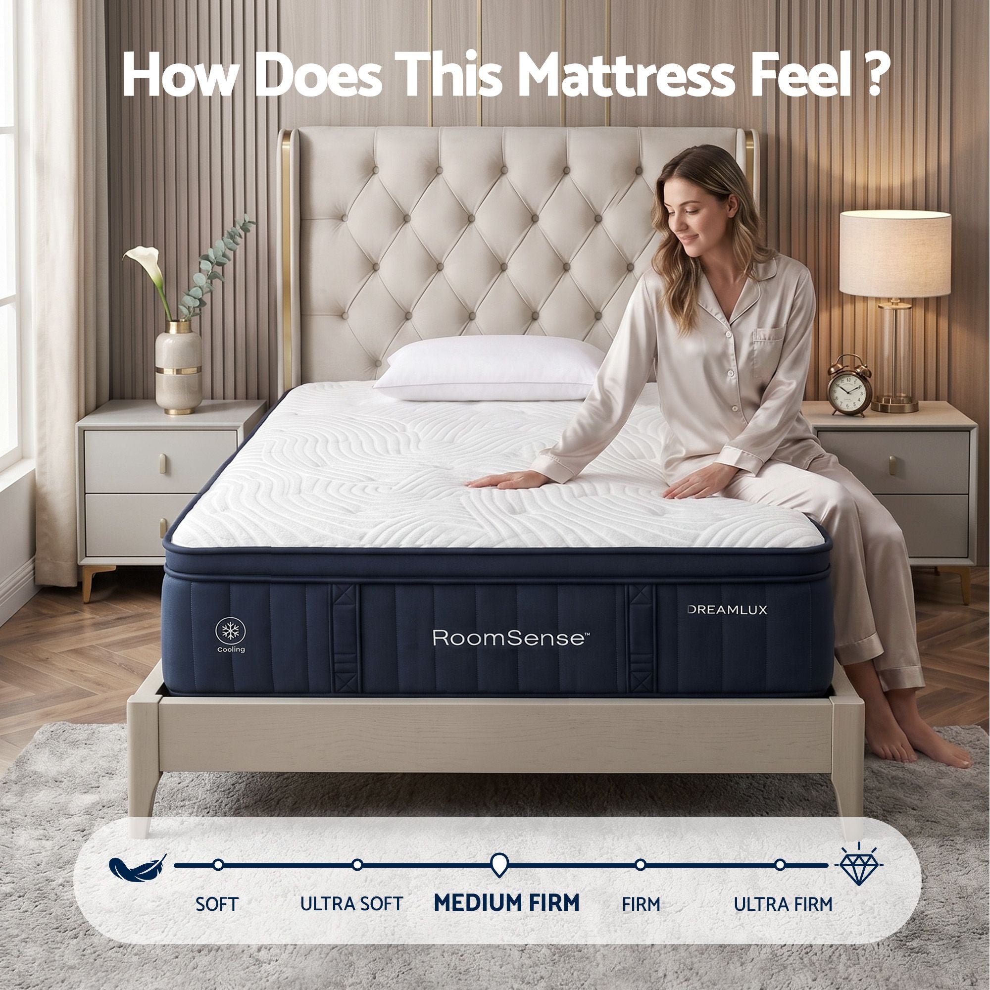 King Single Mattress 34cm Hybrid Pocket Spring | Simpledeals