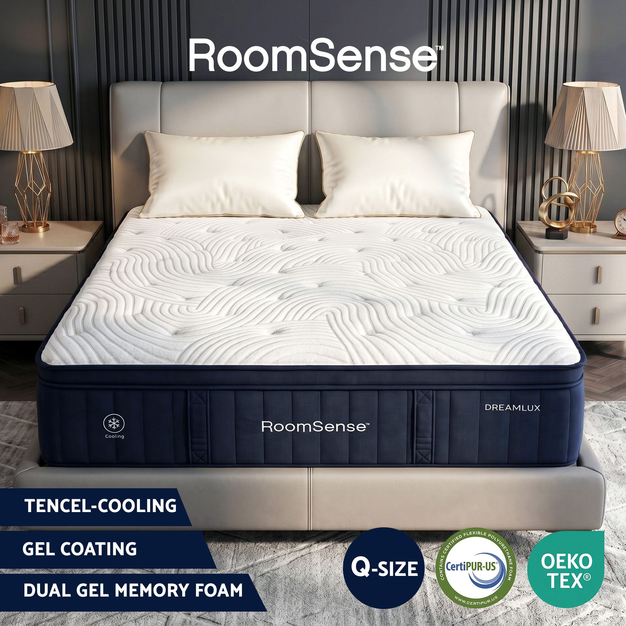 Queen Mattress 34cm Hybrid Pocket Spring | Simpledeals