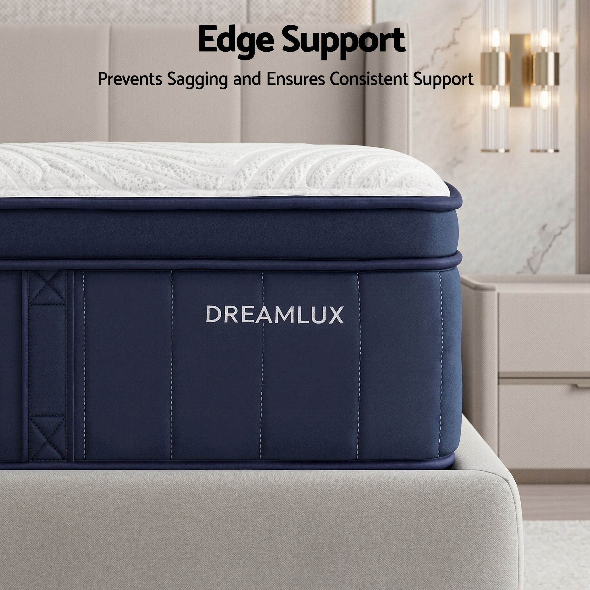 Queen Mattress 34cm Hybrid Pocket Spring | Simpledeals