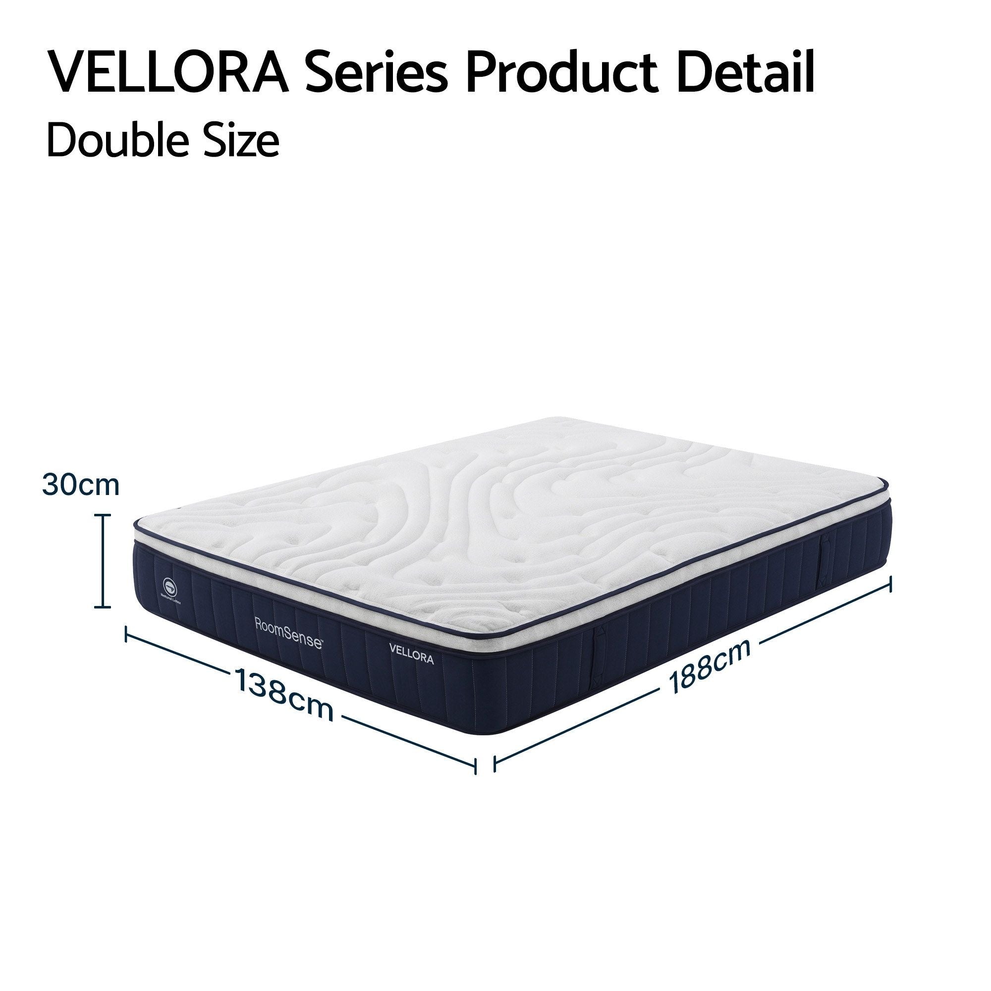 Double Hybrid Mattress 30cm Pocket Spring Latex | Simpledeal