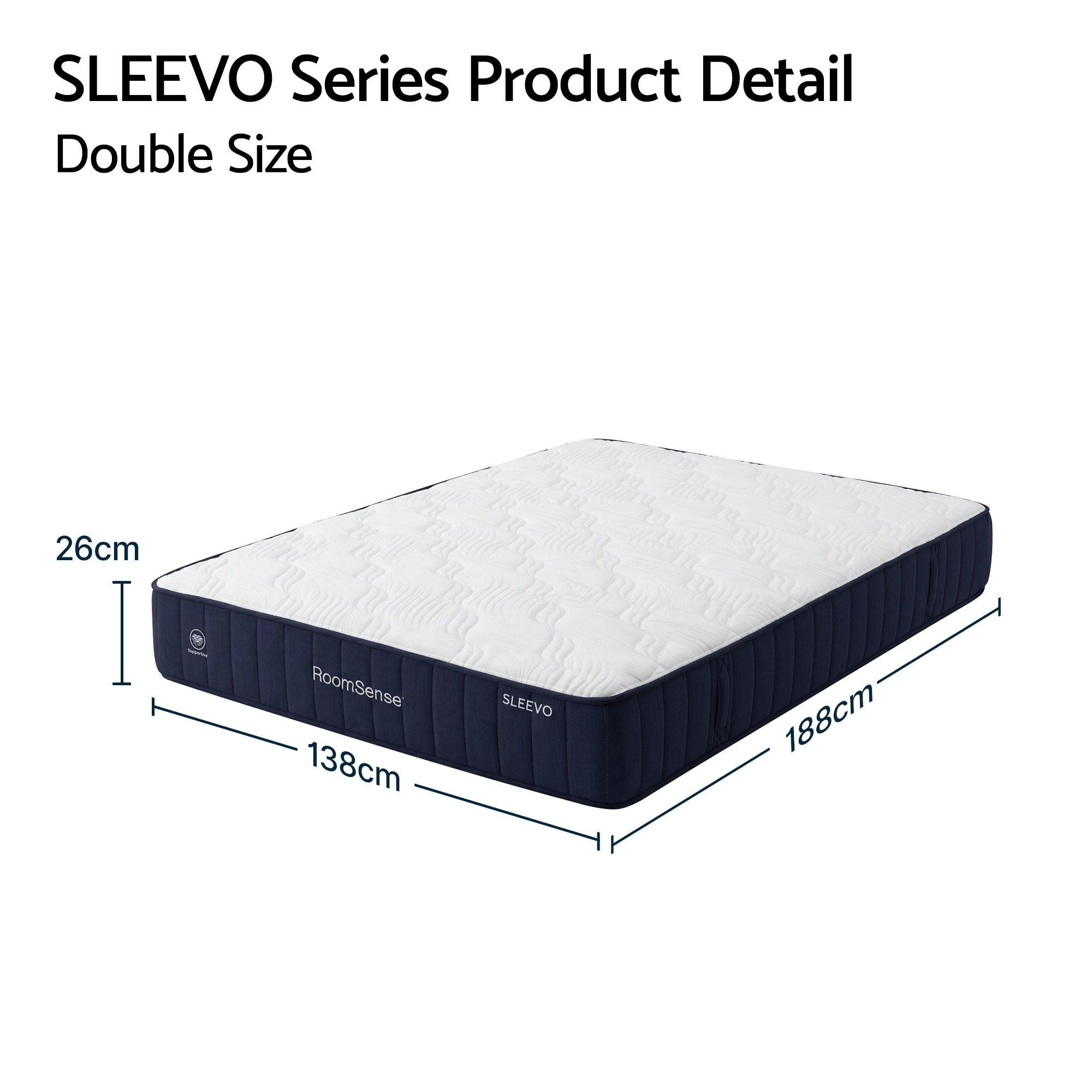 Double Mattress 26cm Pocket Spring Orthopedic | Simpledeals