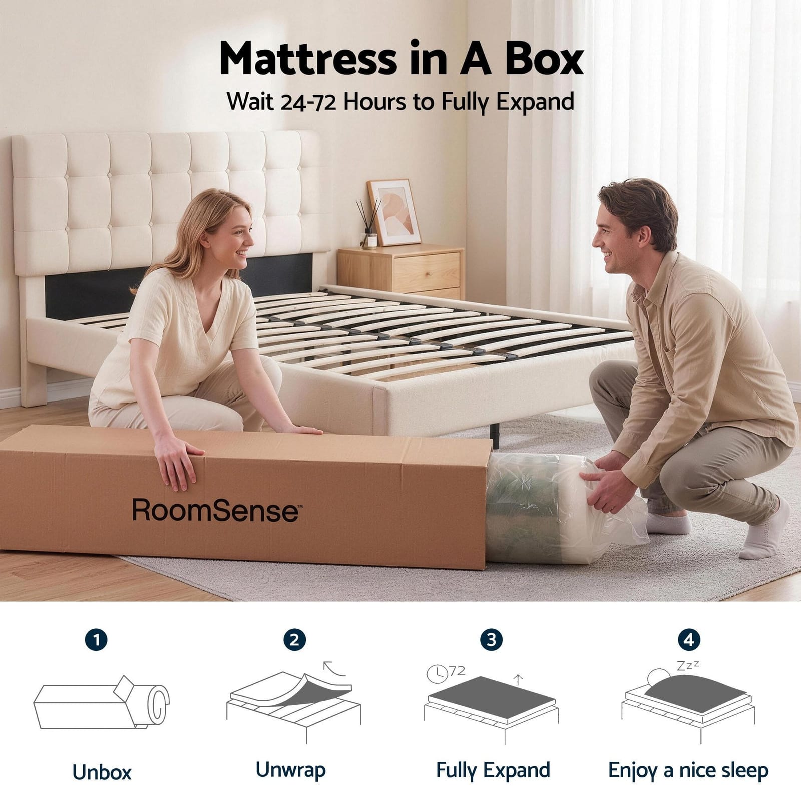 Black mattress king single, view 10