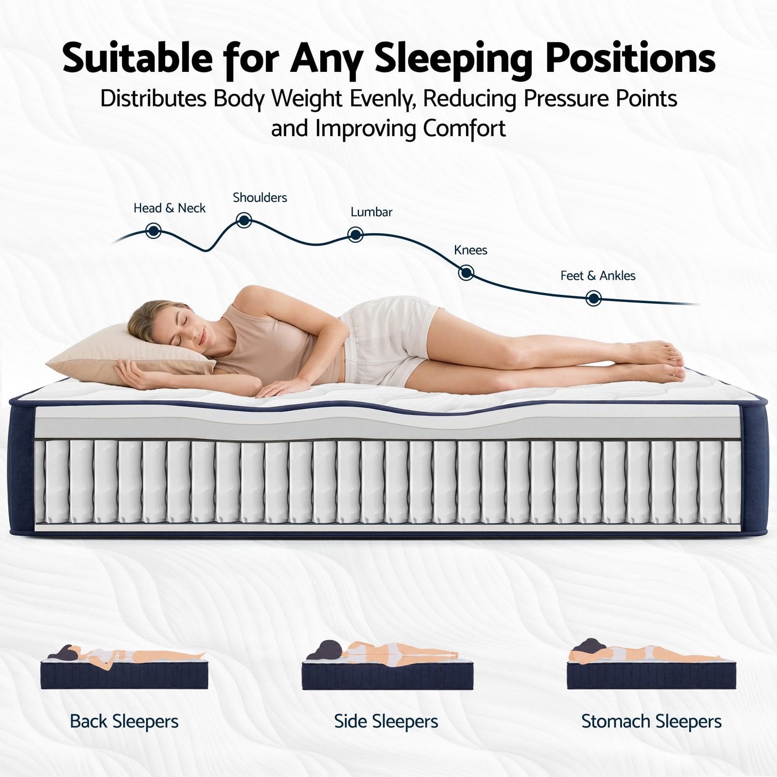 Black mattress king single, view 7