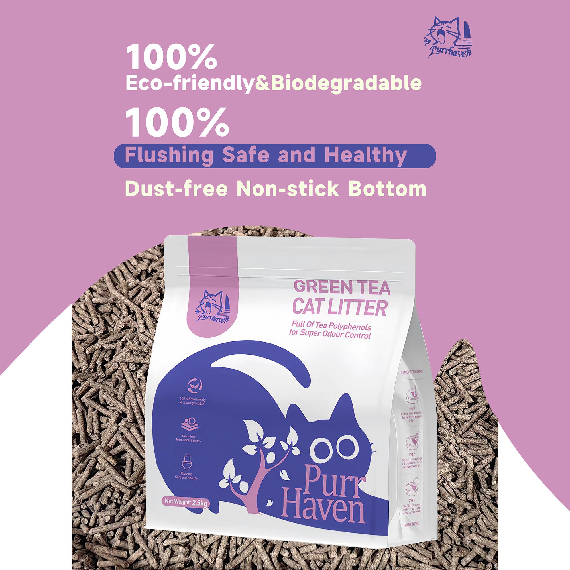 Green Tea Clumping Cat Litter 30kg 12 Pack | Simpledeals