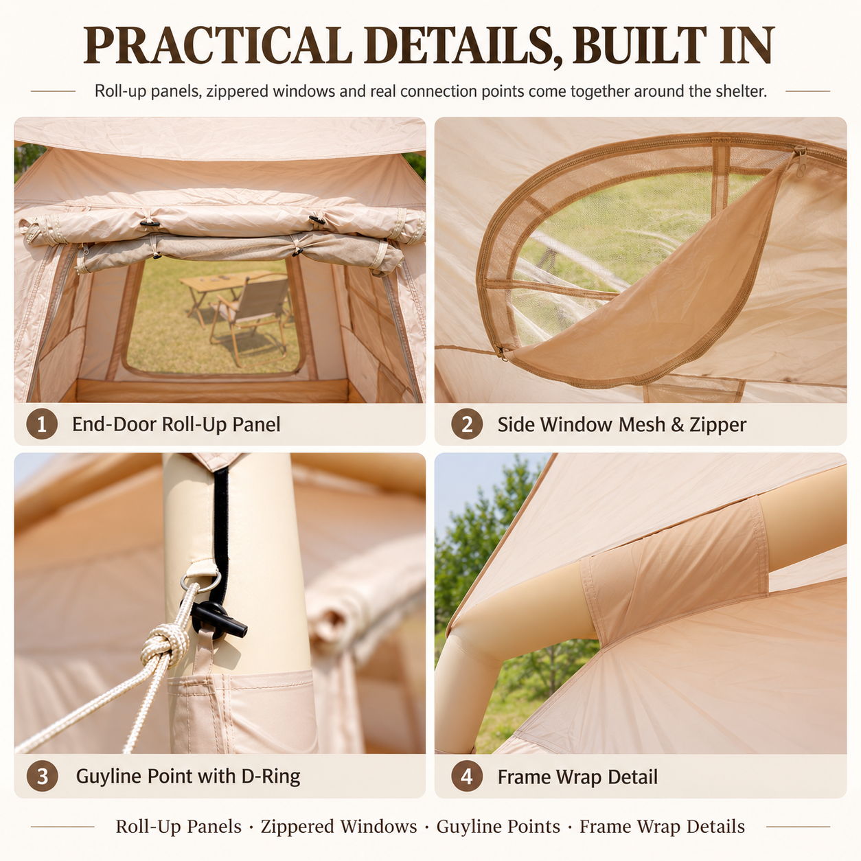 Inflatable Camping Tent Dual Doors 300x400cm