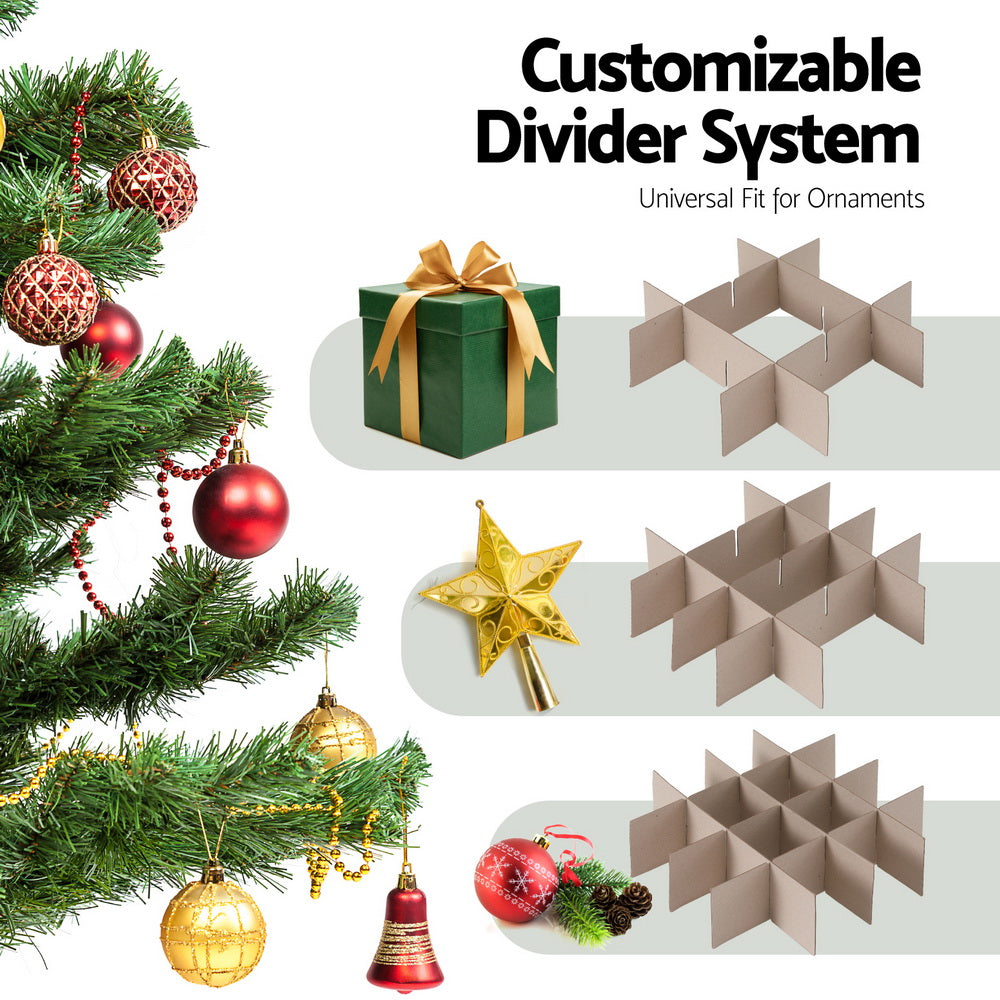 Christmas Baubles Storage Box with 64 Dividers | Christmas Decorations