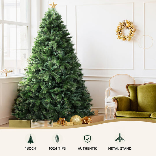 ingle Jollys Christmas Tree 1.8M 6FT Xmas Decoration Green Home Decor 1024 Tips