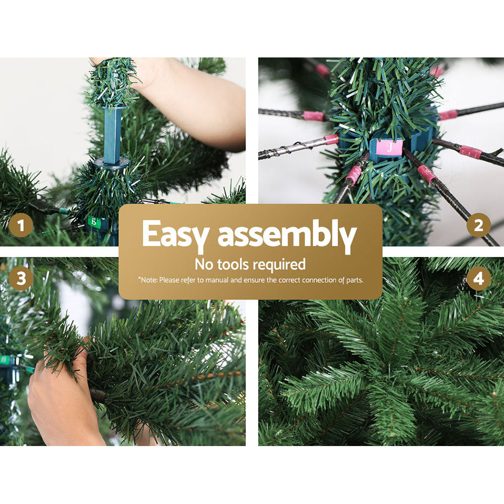 Jingle Jollys 2.1M 7FT Christmas Tree Xmas Decoration Home Decor 1250 Tips Green